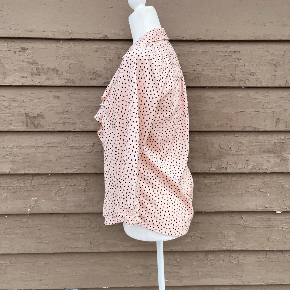 Karl Lagerfeld Paris polka dot ruffle top! - Picture 3 of 5